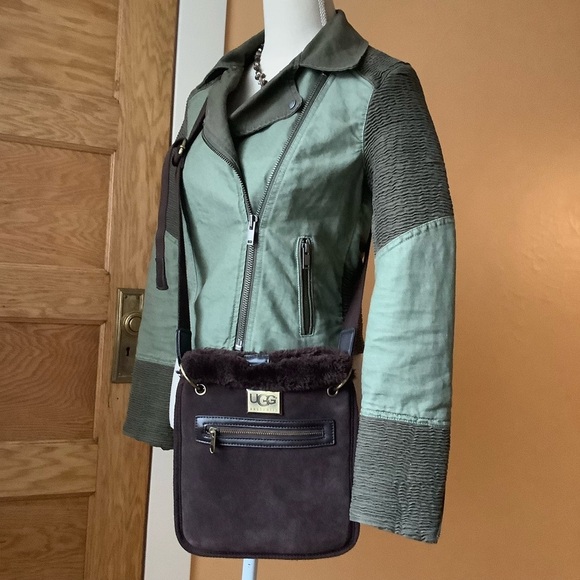 WILFRED FREE Olive Green Moto Jacket Size S - Picture 3 of 16